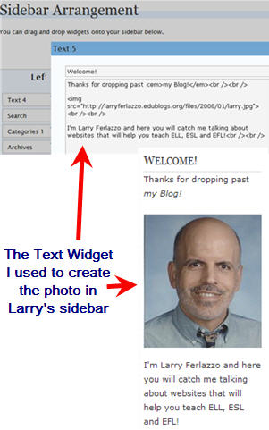 Image of Photo in Larry's sidebar