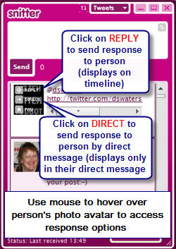 Image of snitter interface