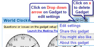 Image of how to edit and delete gadgets