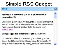 Image of Simple RSS gadget