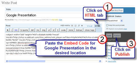 Image of Embedding Google Presentation code