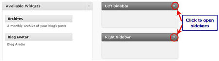 Image of widget sidebars