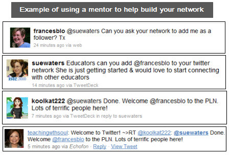 Example of using a mentor to help build your network