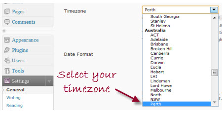 Changing your timezone